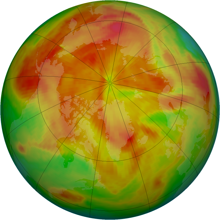 Arctic ozone map for 20 April 1987